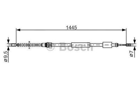 1987477151 BOSCH PEUGEOT Трос ручного торм. 309 85-