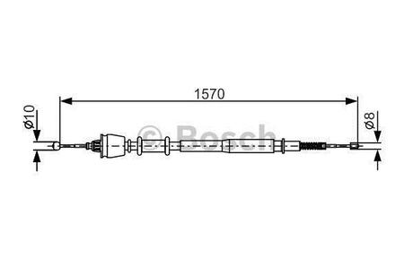 1987477885 BOSCH трос ручного гальм. ROVER 75