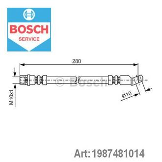 1 987 481 014 BOSCH Гальмівний шланг (вир-во Bosch)