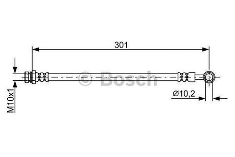 1987481896 BOSCH Шланг тормозной задний HYUNDAI Sonata 08-