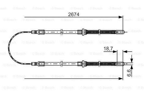 1987482148 BOSCH IVECO трос ручного гальма Daily 96-