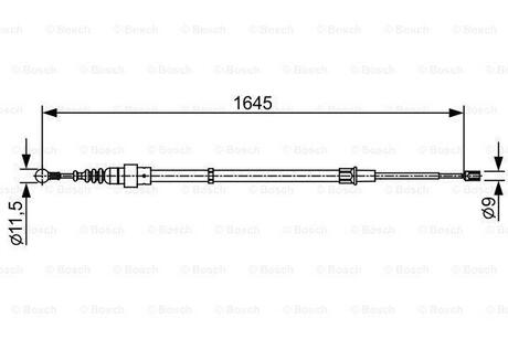 1 987 482 451 BOSCH Трос, стояночная тормозная система