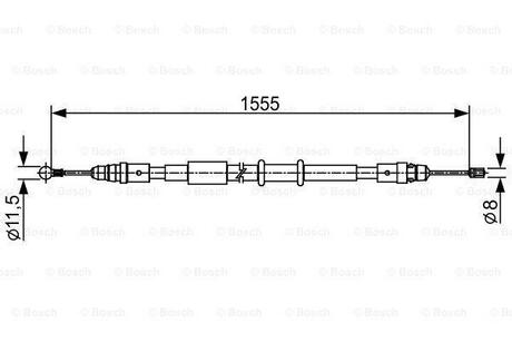 1 987 482 552 BOSCH Трос, стояночная тормозная система