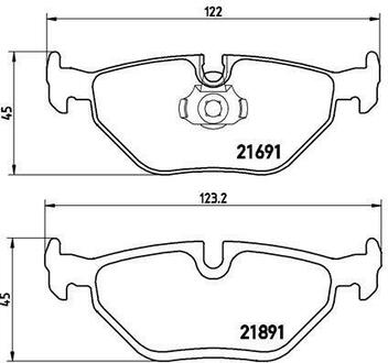 P 06 023 BREMBO Комплект тормозных колодок, дисковый тормоз