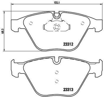 P 06 054 BREMBO Комплект тормозных колодок, дисковый тормоз