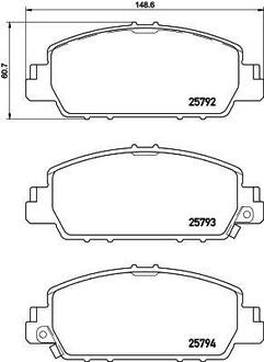 P28077 BREMBO Колодки гальмівні дискові