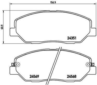 P 30 036 BREMBO Гальмівні колодки дискові