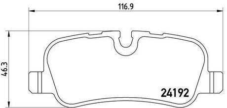 P 44 013 BREMBO Комплект тормозных колодок, дисковый тормоз