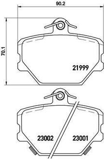 P 50 038 BREMBO Комплект тормозных колодок, дисковый тормоз