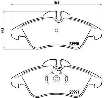 P 50 080 BREMBO Комплект тормозных колодок, дисковый тормоз