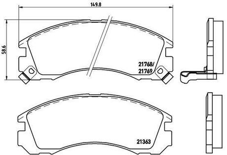 P 54 017 BREMBO Комплект тормозных колодок, дисковый тормоз