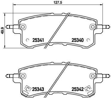 P 56 082 BREMBO Комплект тормозных колодок, дисковый тормоз