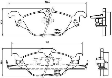 P 59 030 BREMBO Комплект тормозных колодок, дисковый тормоз