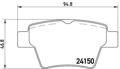 P 61 080 BREMBO Комплект тормозных колодок, дисковый тормоз