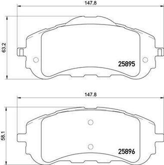 P 61 120 BREMBO Гальмівні колодки дискові