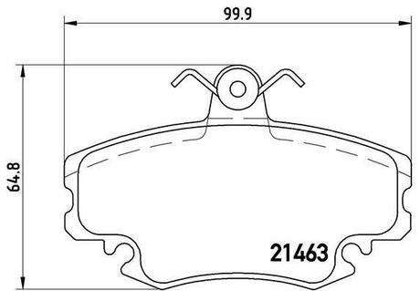 P 68 038 BREMBO Комплект тормозных колодок, дисковый тормоз