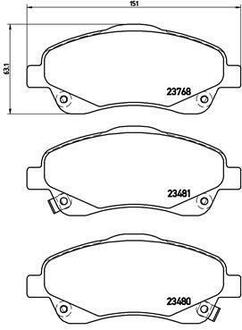 P 83 046 BREMBO Гальмівні колодки дискові