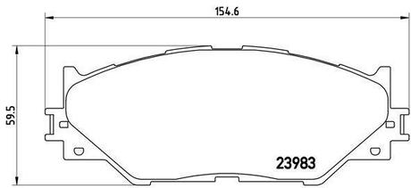 P 83 074 BREMBO Комплект тормозных колодок, дисковый тормоз