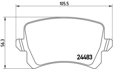 P 85 108 BREMBO Гальмівні колодки зад. Caddy III/Golf V/Audi A4 03- BREMBO P 85 108