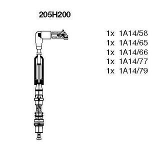 205H200 BREMI Комплект проводов зажигания