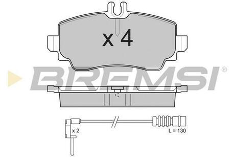 BP2763 BREMSI Комплект тормозных колодок, дисковый тормоз