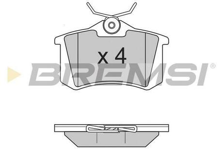 BP2806 BREMSI Гальмівні колодки зад. Caddy/Golf/Octavia (TRW)