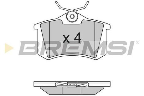 BP2807 BREMSI Гальмівні колодки зад. Caddy III/IV/Passat/Audi A4/A6 (Lucas)