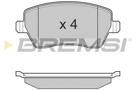 BP3026 BREMSI Комплект тормозных колодок, дисковый тормоз