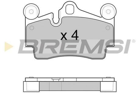 BP3097 BREMSI Гальмівні колодки зад. Audi Q7/Touareg/Cayenne (Brembo) (112,2x73,2x16,2)