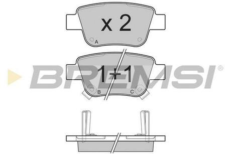 BP3112 BREMSI Комплект тормозных колодок, дисковый тормоз