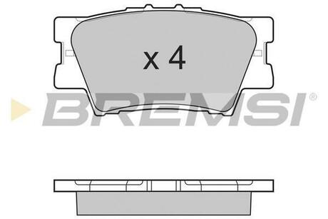 BP3252 BREMSI Комплект тормозных колодок, дисковый тормоз