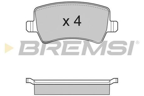 BP3298 BREMSI Гальмівні колодки зад. Ford Galaxy/S-Max 06-15 (TRW)