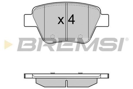 BP3429 BREMSI Комплект тормозных колодок, дисковый тормоз