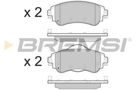 BP3491 BREMSI Комплект тормозных колодок, дисковый тормоз