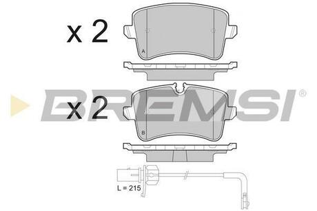 BP3493 BREMSI Гальмівні колодки зад. Audi A6 10- (TRW)