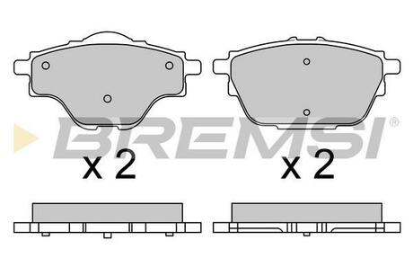 BP3625 BREMSI Гальмівні колодки зад. Citroen C4/Peugeot 308 II 13- (Bosch) (106x51,9x16,7)