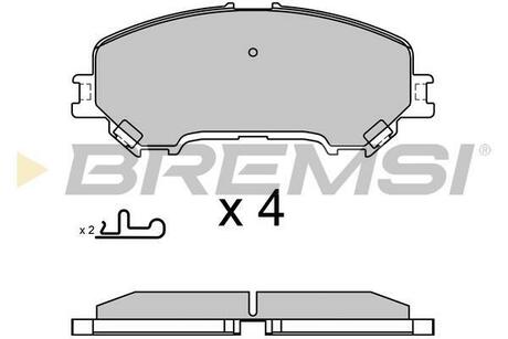 BP3629 BREMSI Комплект тормозных колодок, дисковый тормоз