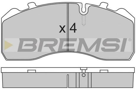 BP7284 BREMSI Гальмівні колодки перед. Iveco/MAN/MB