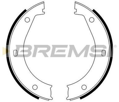 GF0076 BREMSI Комплект тормозных колодок, стояночная тормозная система