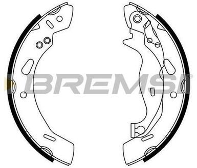 GF0249 BREMSI Гальмівні колодки зад. Ford Fiesta VI 08- (TRW)