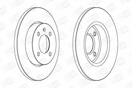 561491CH CHAMPION Гальмівний диск передній Seat Inca, Toledo / VW Caddy II, Golf III, Passat, Vento