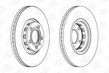 561548CH CHAMPION Гальмівний диск передній Audi A4, A6 / VW Passat / Seat Exeo / Skoda Superb