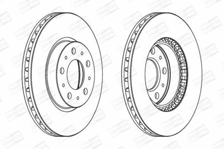 561866CH CHAMPION Гальмівний диск передній Volvo 850, 940, C70, S70, S90, V70, V90, XC70 (1996->)