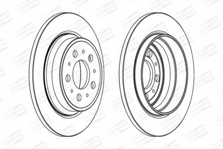 562174CH CHAMPION Гальмівний диск задній Volvo S60, S70, S80, V70, V70, XC