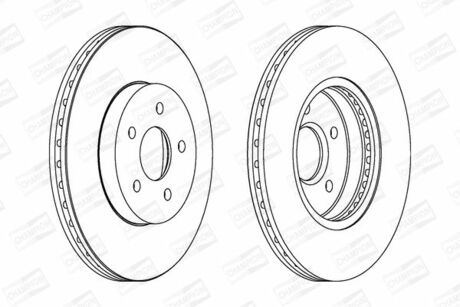 562180CH CHAMPION Гальмівний диск передній Ford Mondeo III / Jaguar X-Type CHAMPION 562180CH