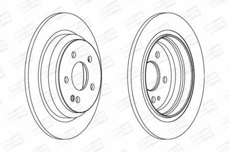 562263CH CHAMPION Гальмівний диск задній Mercedes Viano (W639), Vito (W639) CHAMPION 562263CH