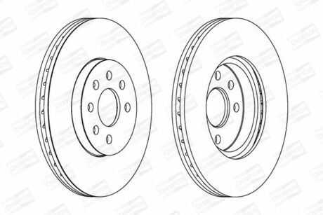 562278CH CHAMPION Гальмівний диск передній OPEL ASTRA, COMBO, MERIVA