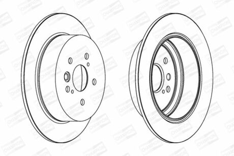 562288CH CHAMPION Гальмівний диск задній  TOYOTA RAV 4