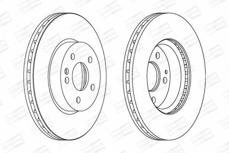 562392CH CHAMPION Гальмівний диск передній Mercedes V-Class (W447), Viano (W639), Vito (W639, W447)