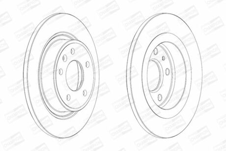 562640CH CHAMPION Гальмівний диск задній  CHEVROLET CRUZE, ORLANDO, VOLT/ OPEL AMPERA, ASTRA, CASCADA, ZAFIRA TOURER